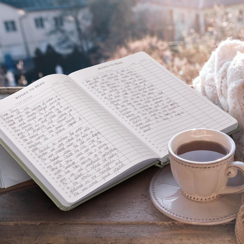 Reading Journal for Book Lovers – Linen Hard Cover Gift