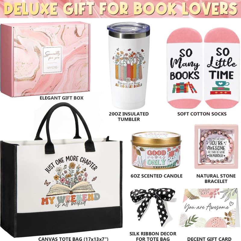 Bookish Gifts for Women: Tote Bag & Reading Accessories