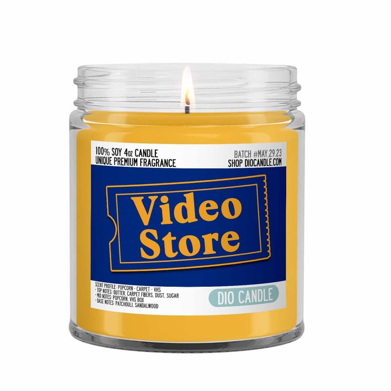 Video Store Scented Candle - Handmade Vegan Soy, 4oz