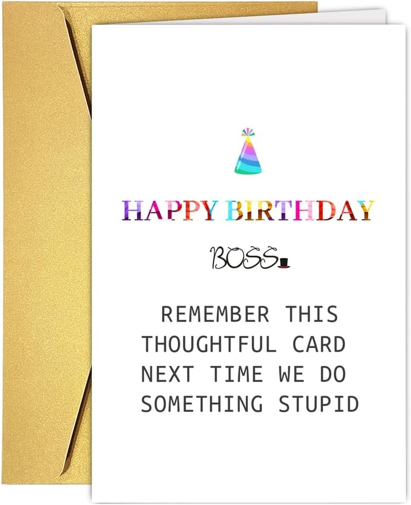 Happy Birthday Card for Boss Lady - Humorous Design