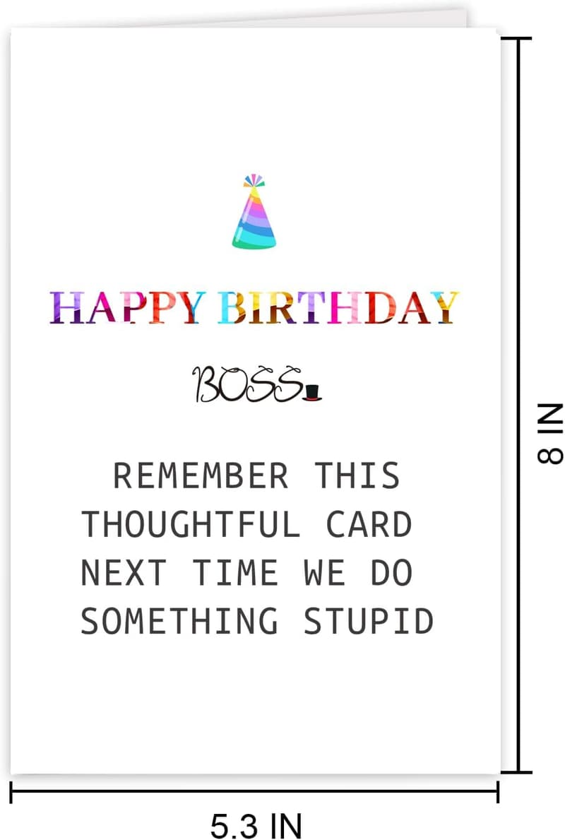 Happy Birthday Card for Boss Lady - Humorous Design