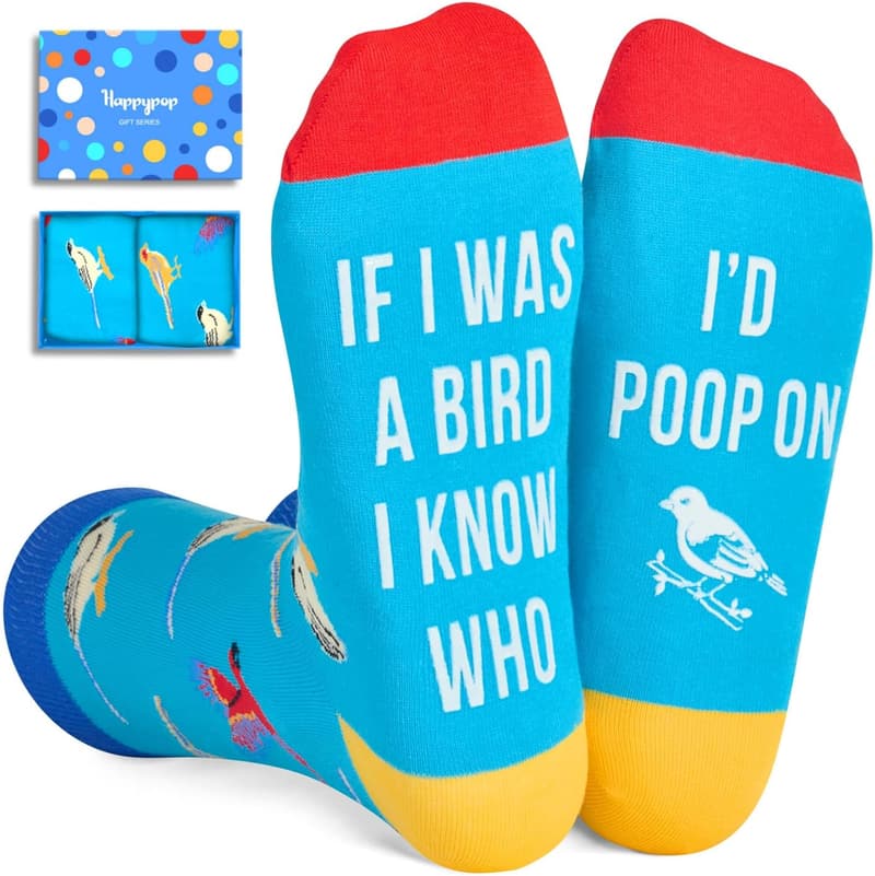 Funny Bird Socks for Men and Women - Novelty Gifts for Bird Lovers