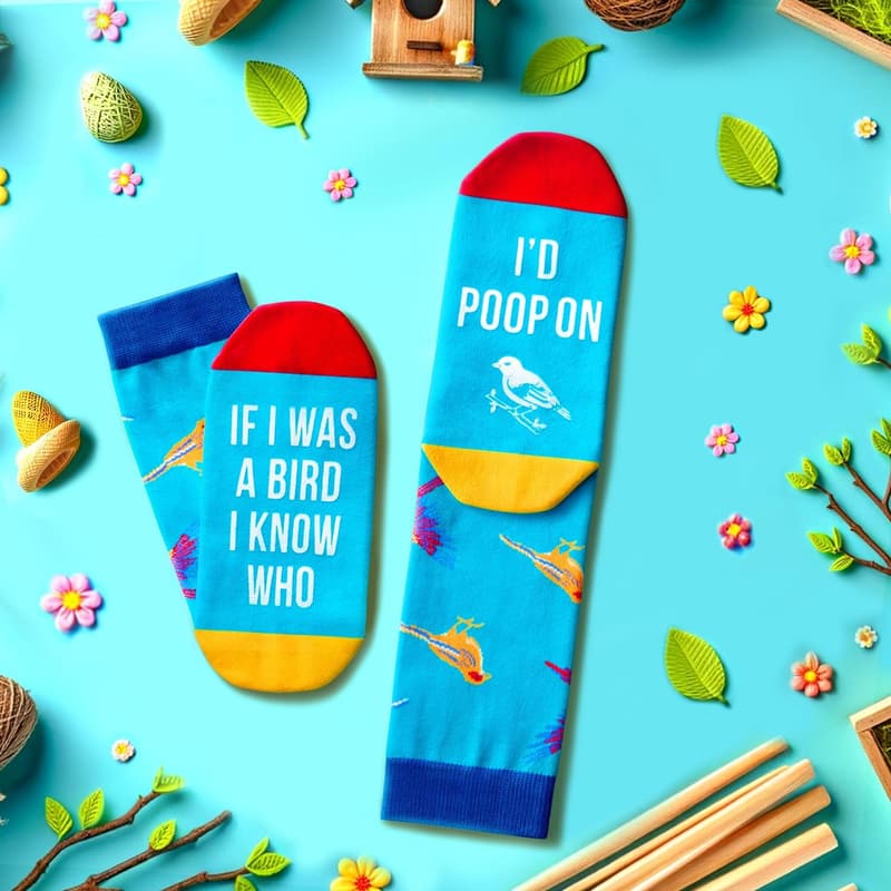 Funny Bird Socks for Men and Women - Novelty Gifts for Bird Lovers