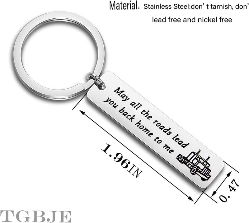 Long Distance Gift Keychain for Truck Drivers & Wives