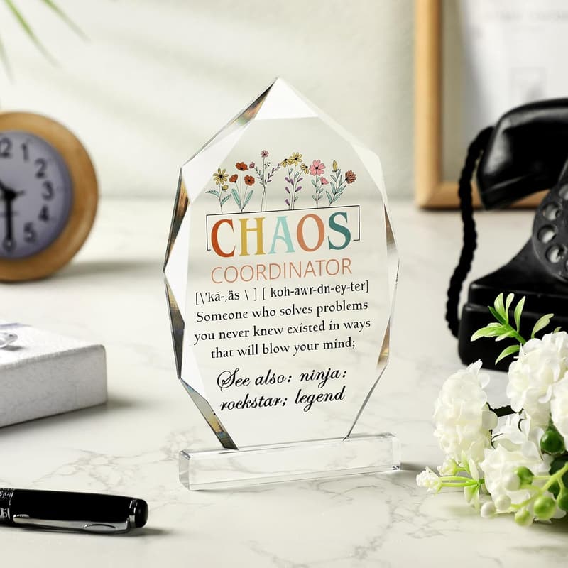 Thank You Gift for Women - Chaos Coordinator Desk Decor