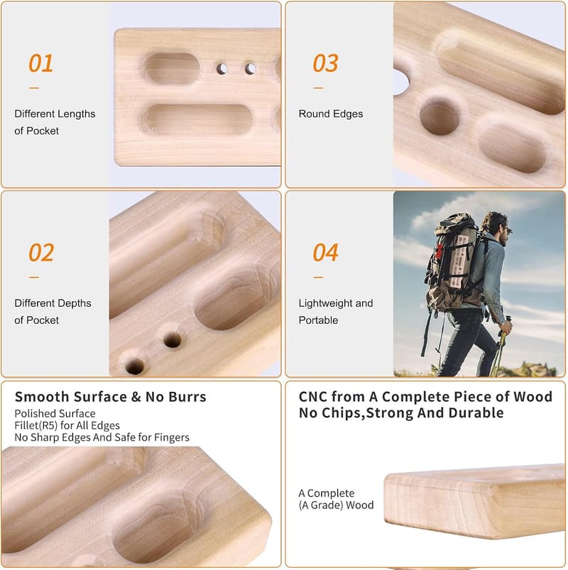 Portable Two-Stone Hangboard for Rock Climbers