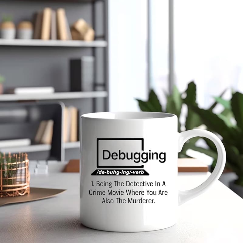 Funny Quote Coffee Mug for Programmers - 11 oz Ceramic Cup