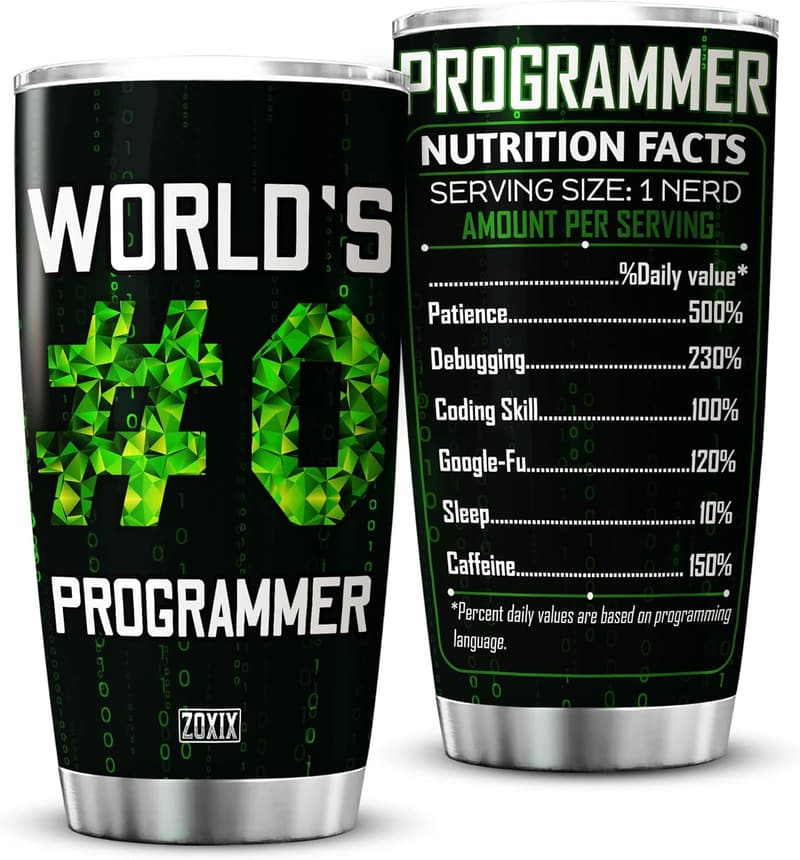 Coder 20oz Stainless Steel Tumbler - Perfect Gift for Programmers