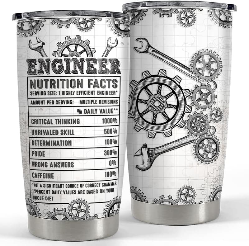 Engineer Tumbler 20oz - Stainless Steel Travel Mug for Men