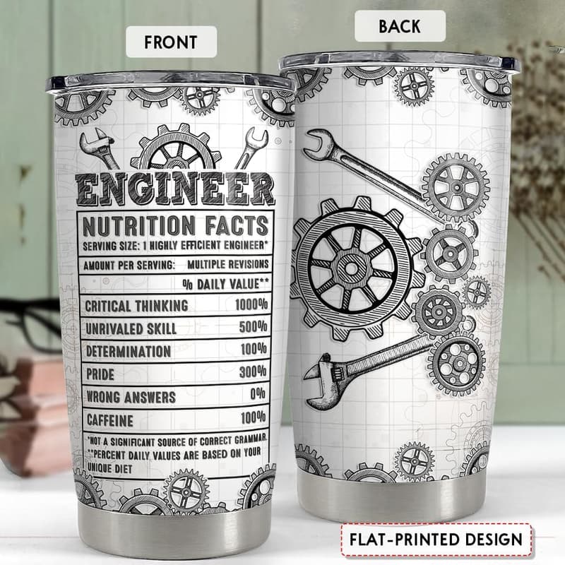 Engineer Tumbler 20oz - Stainless Steel Travel Mug for Men