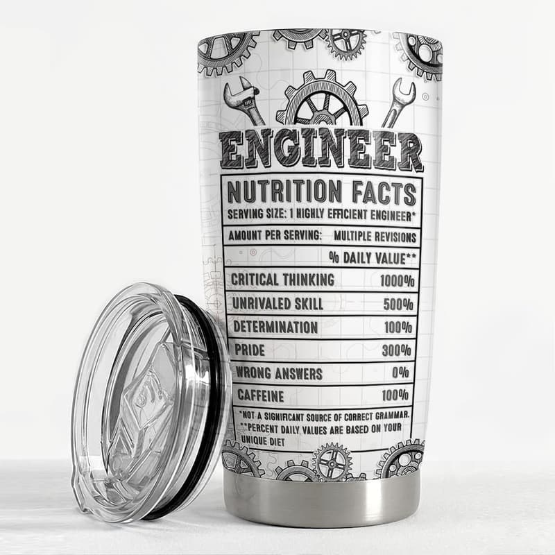 Engineer Tumbler 20oz - Stainless Steel Travel Mug for Men