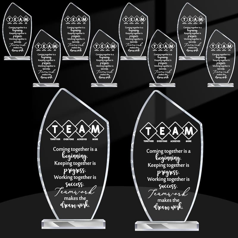 Employee Appreciation Acrylic Trophy Set for Coworkers