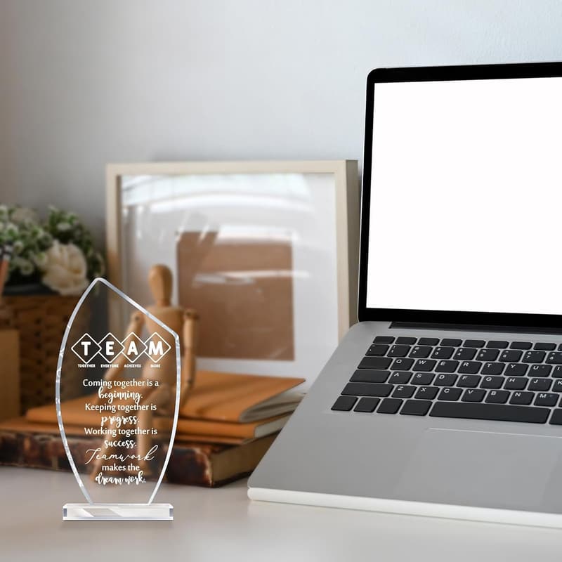 Employee Appreciation Acrylic Trophy Set for Coworkers