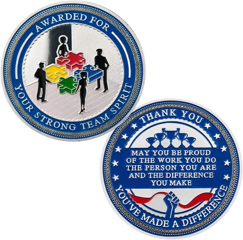 Team Spirit Award Coins Set - Appreciation Gifts for Employees