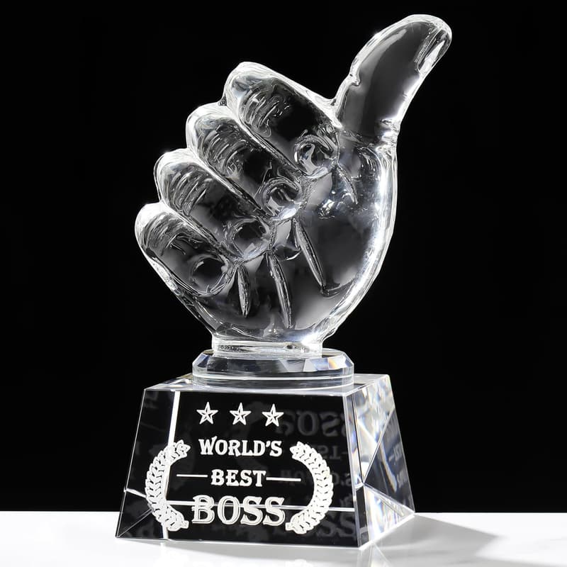 Boss's Day Crystal Keepsake Plaque for Men & Women