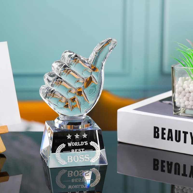 Boss's Day Crystal Keepsake Plaque for Men & Women