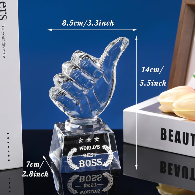 Boss's Day Crystal Keepsake Plaque for Men & Women