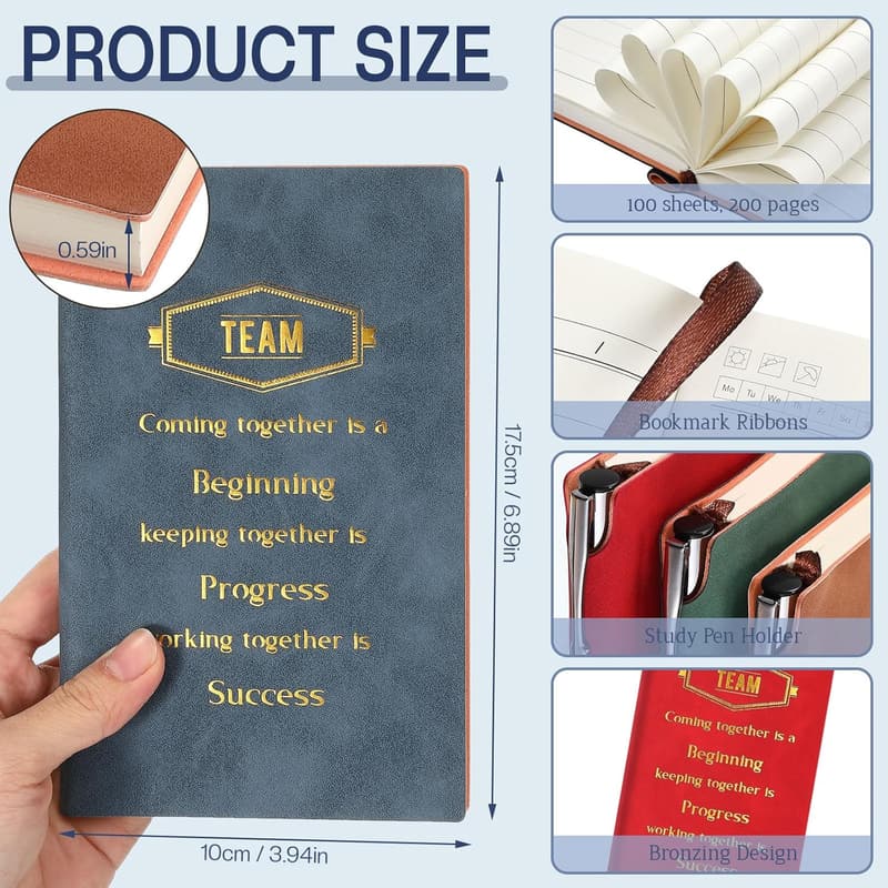 Employee Appreciation Gift Set: 40 Inspirational Notebooks & Pens