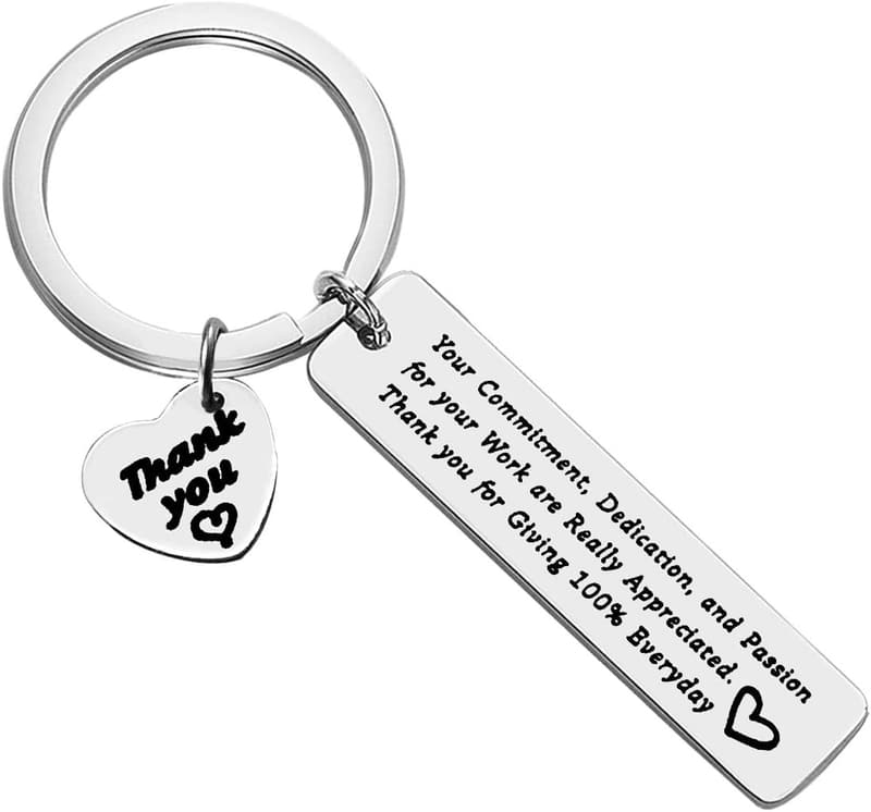 Employee Appreciation Keychain - Thank You Gift for Professionals