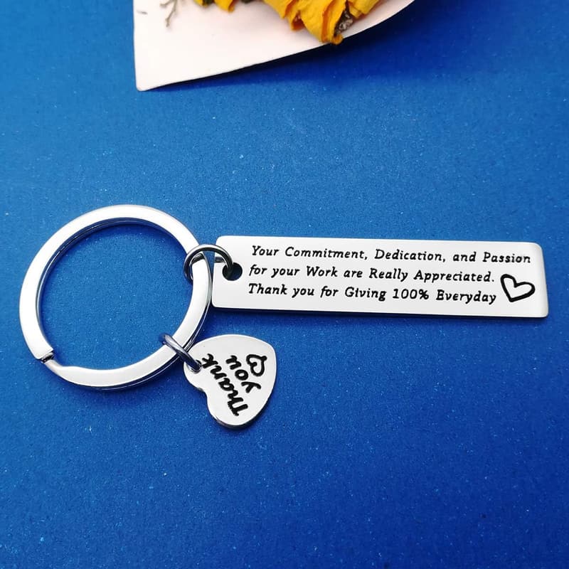Employee Appreciation Keychain - Thank You Gift for Professionals