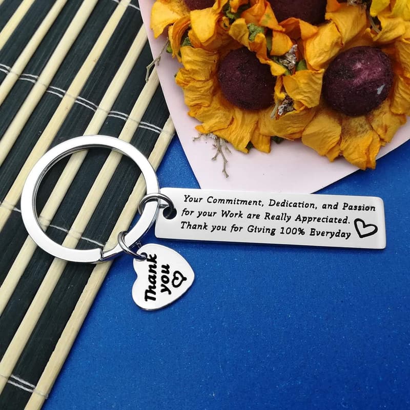 Employee Appreciation Keychain - Thank You Gift for Professionals