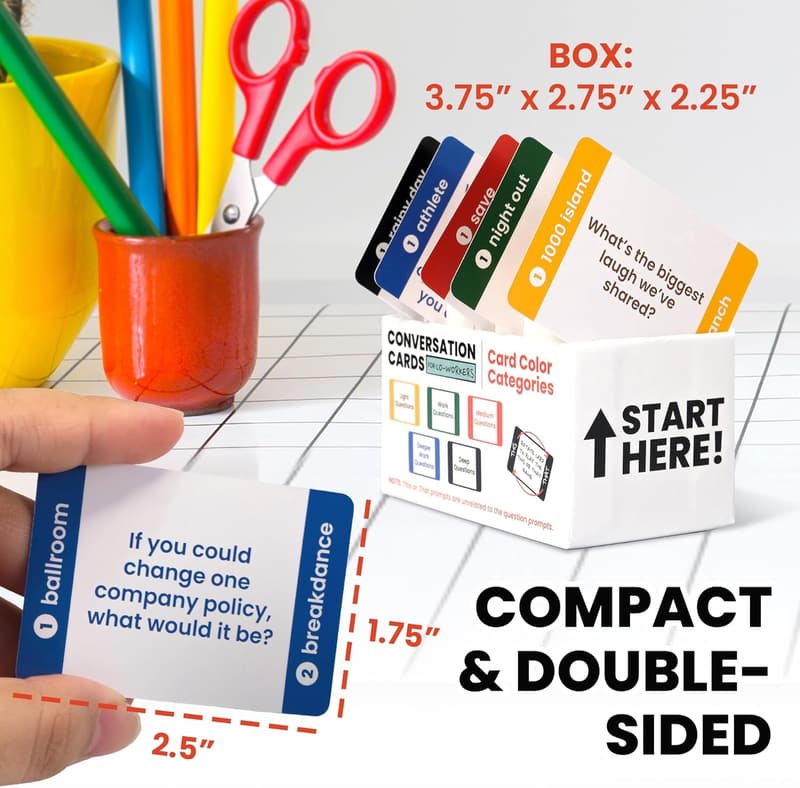 Teambuilding Icebreaker Cards for Coworkers – 400 Engaging Questions