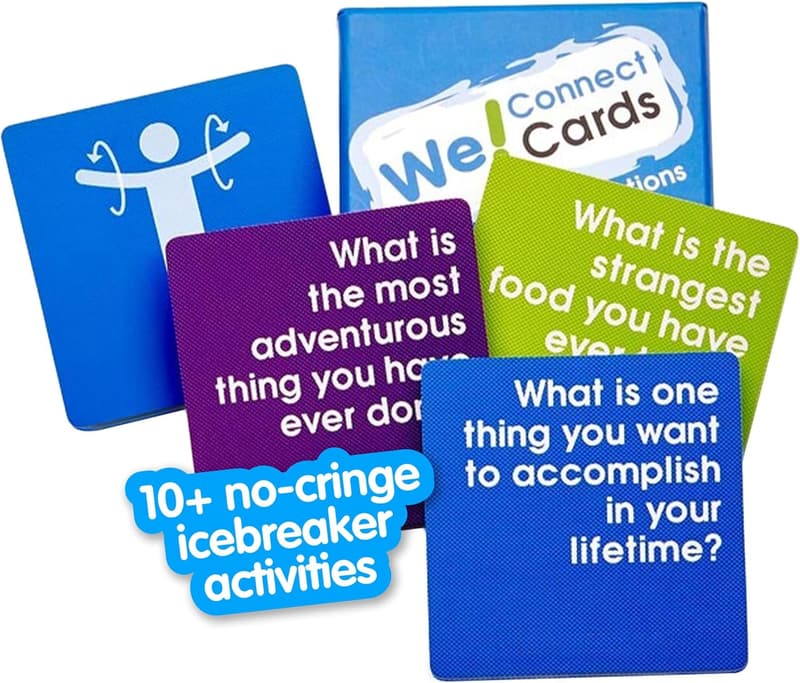 Team Building Conversation Starter Cards – 60 Icebreaker Games