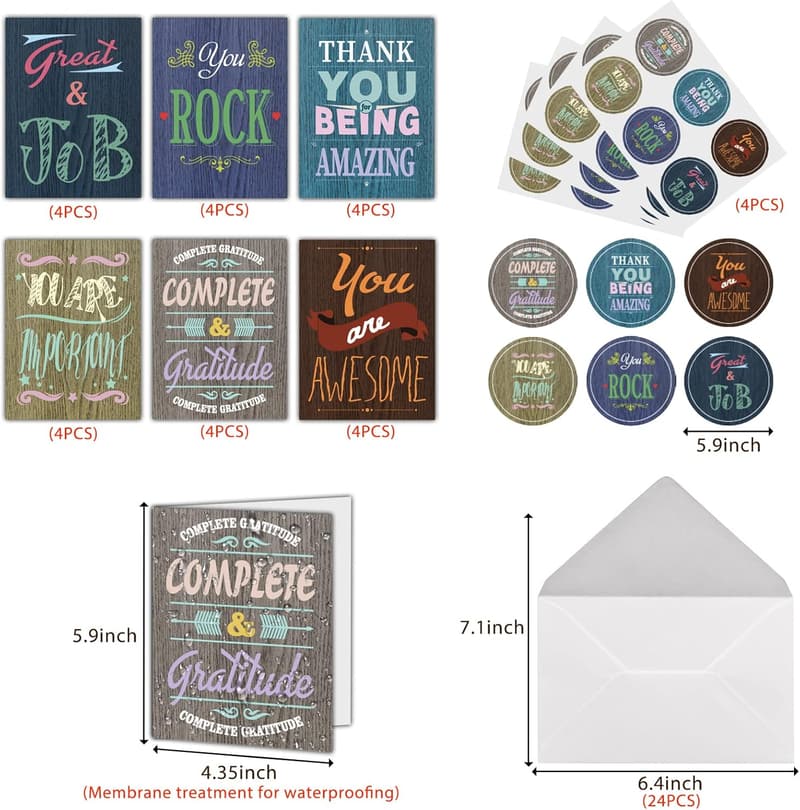 You Are Awesome Encouragement Notecards with Envelopes (24 Pack)