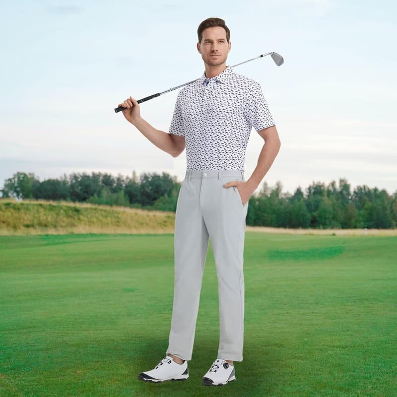 Men's Moisture-Wicking Golf Polo Shirt - Performance Print