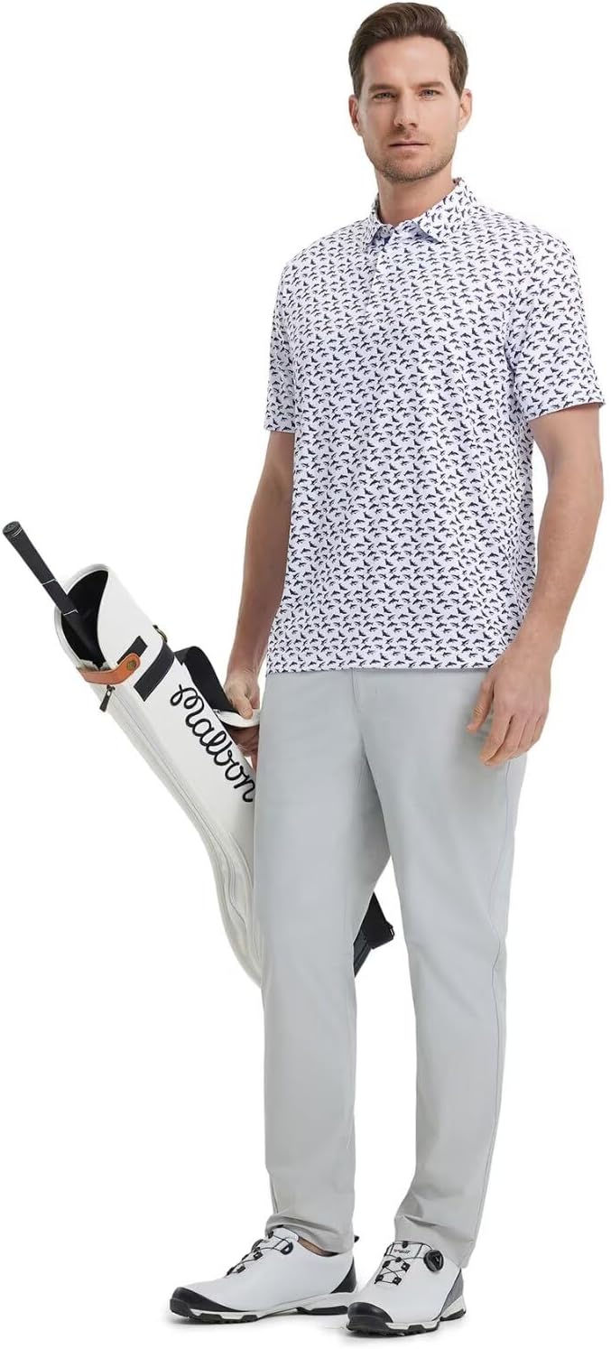 Men's Moisture-Wicking Golf Polo Shirt - Performance Print