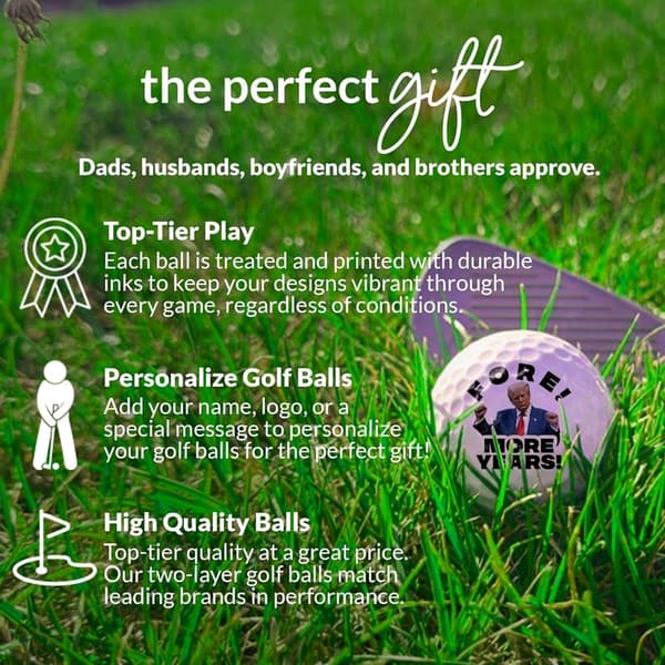 Personalized Golf Balls for Men - Custom Funny Photo Gift