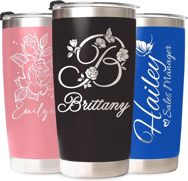 Personalized 20 oz Stainless Steel Travel Tumbler for Birthday