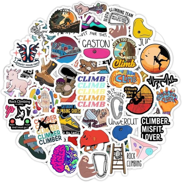 Rock Climbing Stickers - Waterproof Vinyl Decals for Adventure