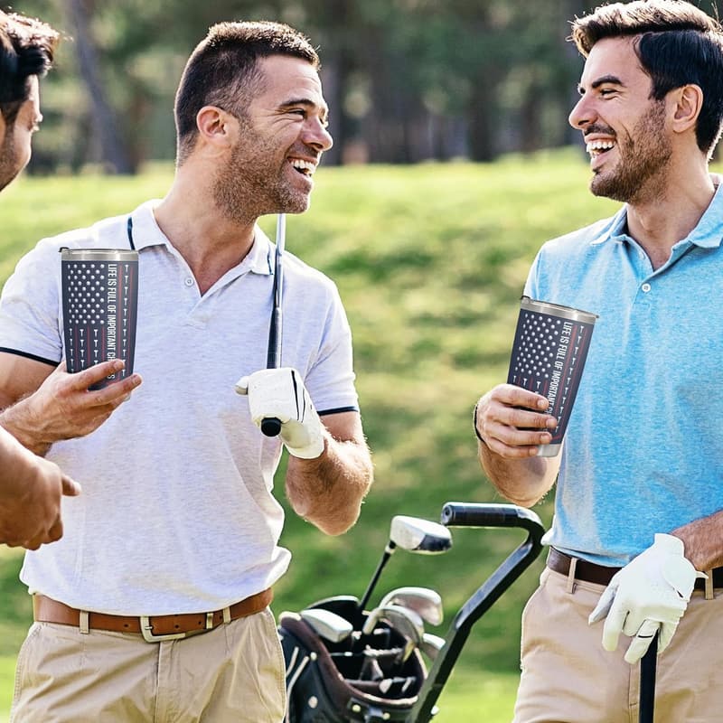 Father's Day Golf Tumbler 20oz - Stainless Steel Gift for Dad