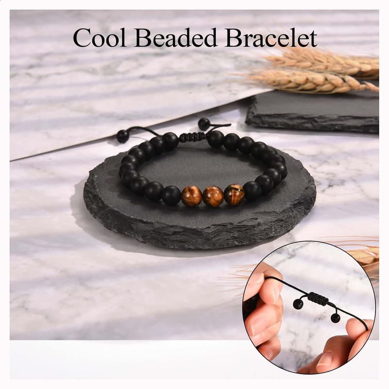 Beaded Bracelet Gift for Men & Boys - Birthday, Christmas, Father's Day