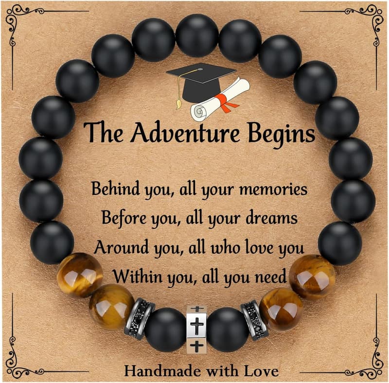 Graduation Cross Bracelet for Men & Boys - Christian Gift