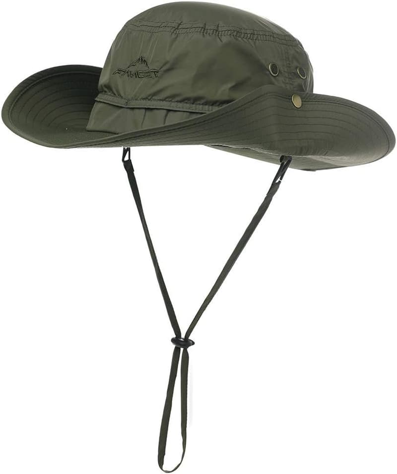 Waterproof Wide-Brim Bucket Hat for Summer Travel & Fishing