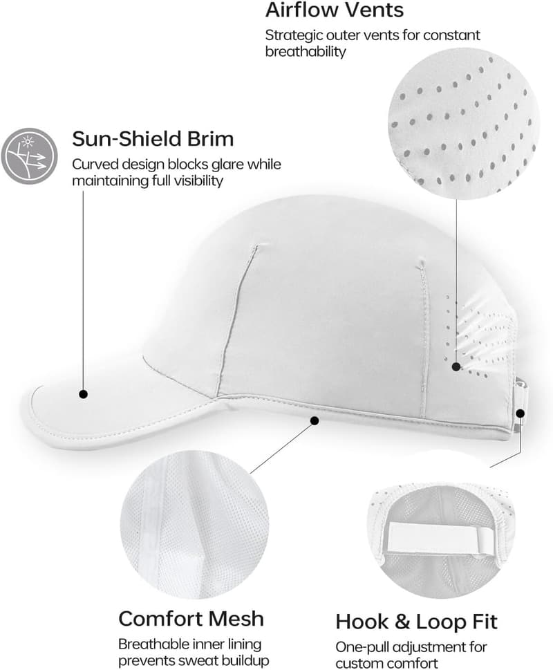 Lightweight XXL Sports Cap for Men - Fast-Drying Running Cap
