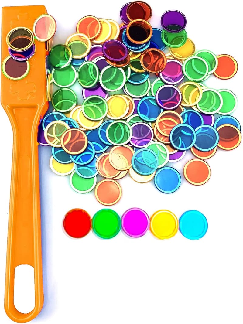 Magnetic Wand and Bingo Chips Set for STEM Family Fun