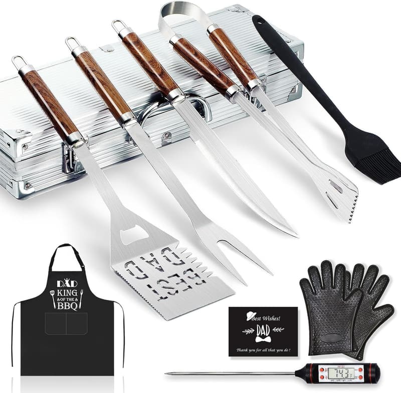 Father's Day BBQ Gift Set for Dads - Outdoor Grill Essentials