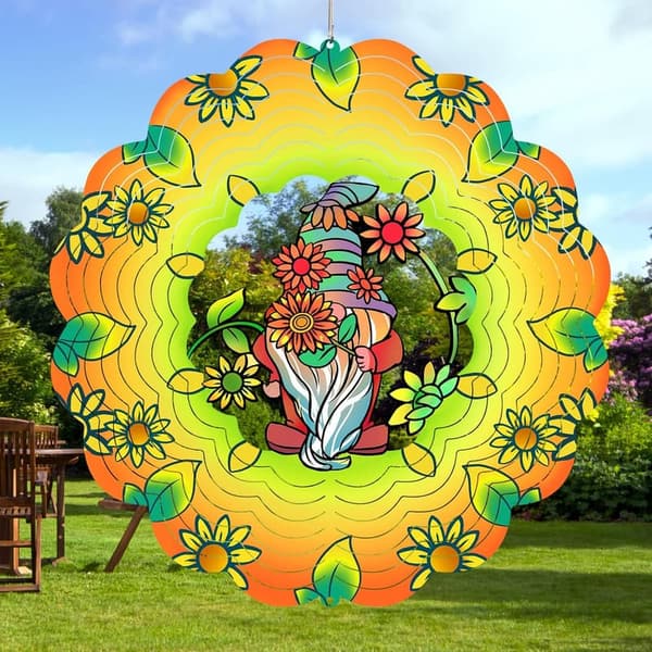 Dad's Gnome Metal Wind Spinner - 12