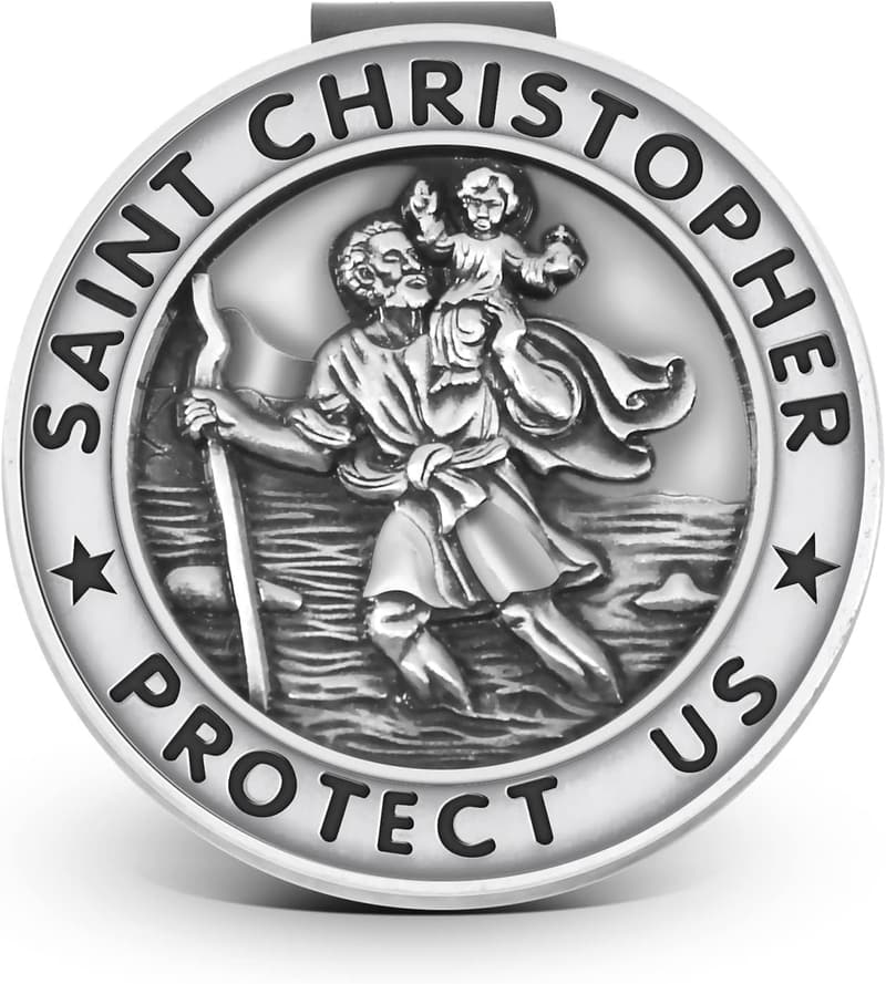 Saint Christopher Visor Clip - Ideal Gift for New Drivers