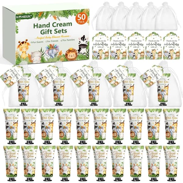 Baby Shower Hand Cream Favor Sets with Gift Bags (50 Pack)