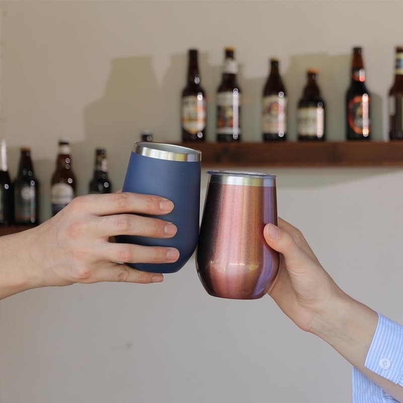 Bridal Shower Insulated Wine Tumbler - 12oz Rose Gold Stainless Steel