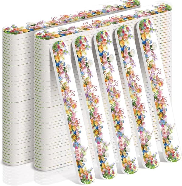 Baby Shower Favors: 50 Floral Emery Board Nail Files