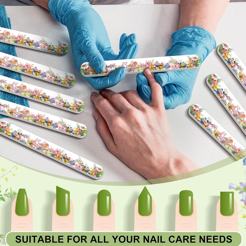 Baby Shower Favors: 50 Floral Emery Board Nail Files