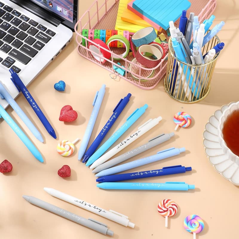 Baby Shower Favors: 50 Set Pens with Organza Bags, It's a Boy