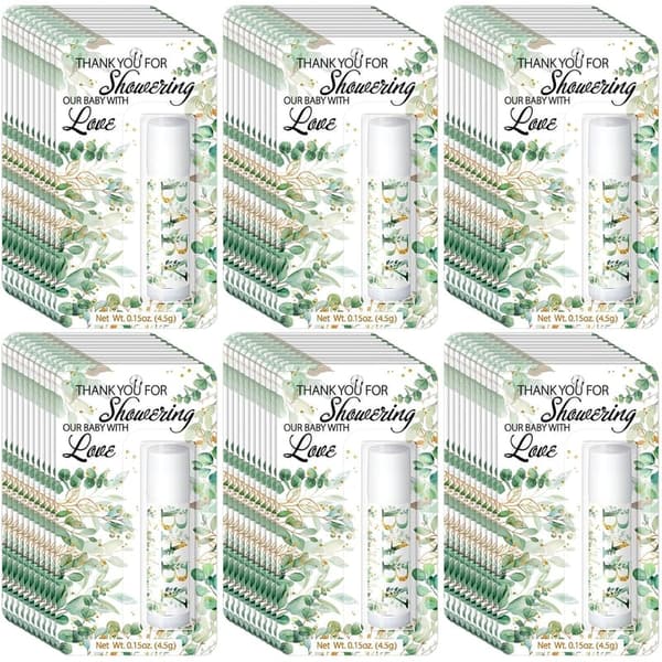 Sage Green Baby Shower Game Prizes - 30 Pack Lip Balm Favors