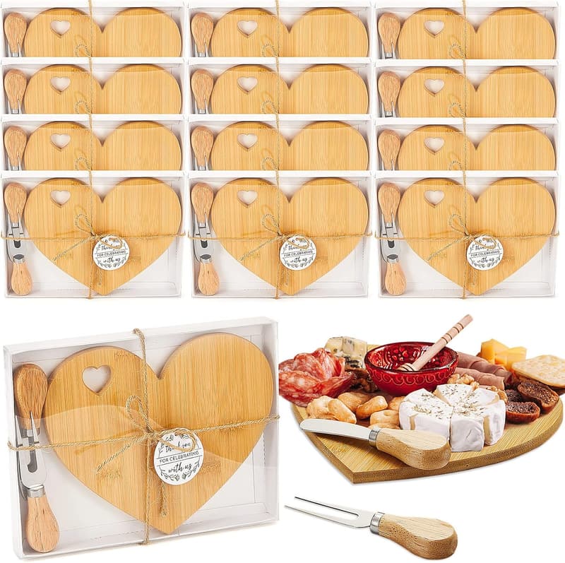 Bridal Shower Cheese Board Set with Knives - Guest Gift Box