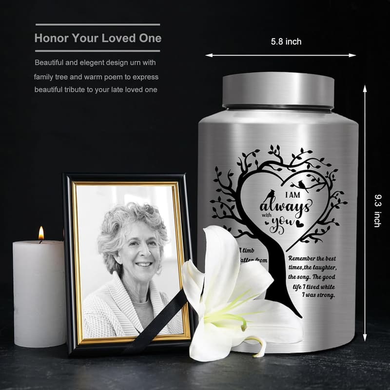Decorative Cremation Urn for Adults - Memorial Burial Container